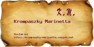 Krompaszky Marinetta névjegykártya